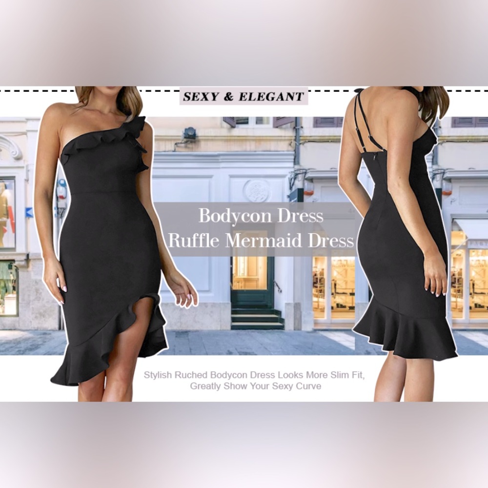 Bodycon Ruffle Dress - Picture 6 of 7